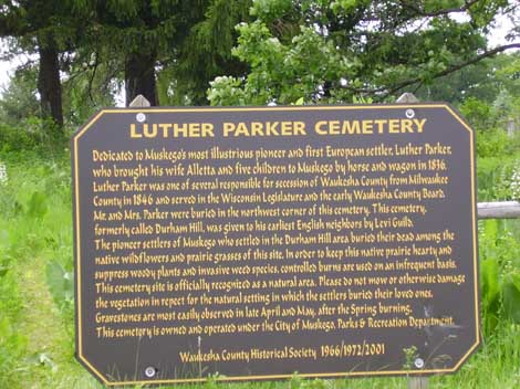 Luther Park Cemetery Sign